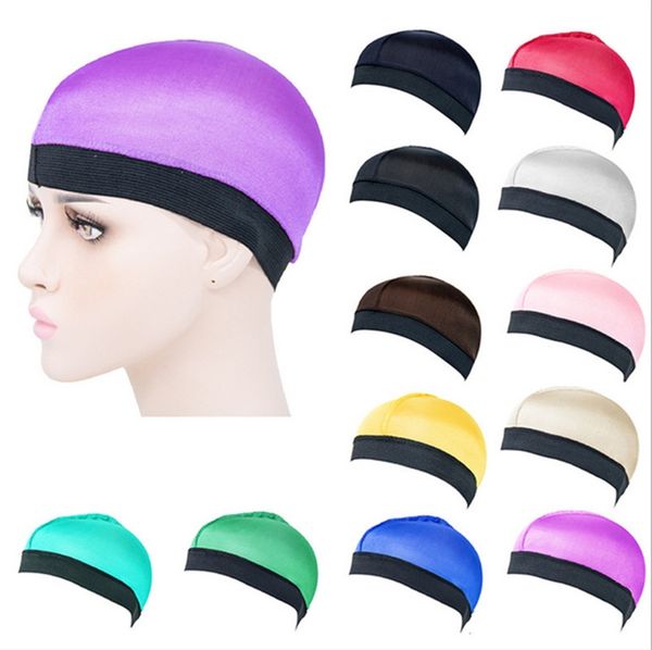women men's silky dome hat solid colors fashion dome cap casual outdoor elastic wave caps wide band stretchy wig chemo hat e122810, Yellow
women men's silky dome hat solid colors fashion dome cap casual outdoor elastic wave caps wide band stretchy wig chemo hat e122810, Yellow
