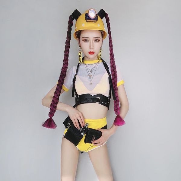nightclub bar stage costume seethrough net yarn yellow bikini suit women singer ds dancer pole dance clothing, Black;red
nightclub bar stage costume seethrough net yarn yellow bikini suit women singer ds dancer pole dance clothing, Black;red