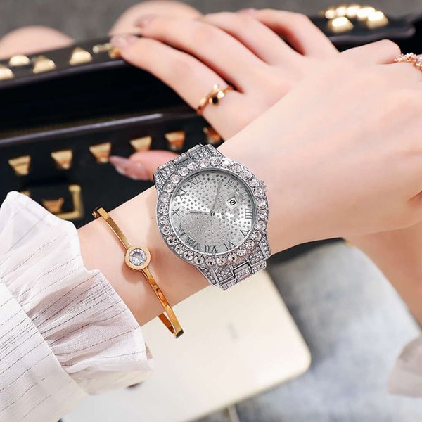 trend diamond and women's fashion big roman dial calendar men's watchbrzz, Slivery;brown
trend diamond and women's fashion big roman dial calendar men's watchbrzz, Slivery;brown