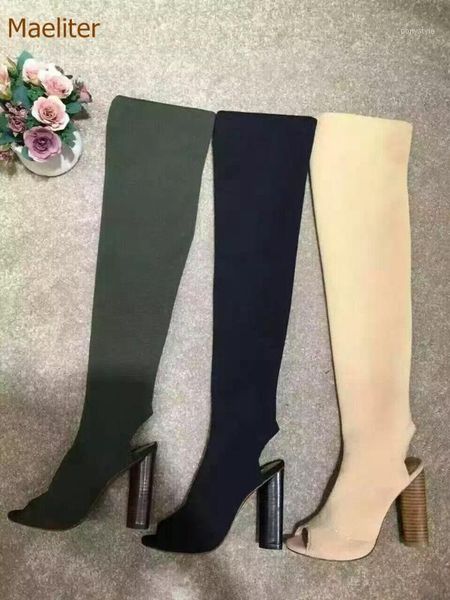 boots ladies chic stylish stretch fabric high heels cut-out open toe knitting beige black army green dress shoe1
boots ladies chic stylish stretch fabric high heels cut-out open toe knitting beige black army green dress shoe1