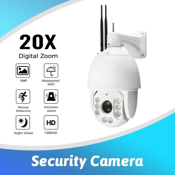 5MP PTZ Wifi Camera Outdoor 20X Optical Zoom 360 Degree Full Color Camera Human Detection Alarm Two Way Audio Wireless IP
5MP PTZ Wifi Camera Outdoor 20X Optical Zoom 360 Degree Full Color Camera Human Detection Alarm Two Way Audio Wireless IP