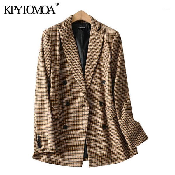 kpytomoa women 2021 fashion double breasted houndstooth blazers coat vintage long sleeve office wear female outerwear chic 1, White;black
kpytomoa women 2021 fashion double breasted houndstooth blazers coat vintage long sleeve office wear female outerwear chic 1, White;black