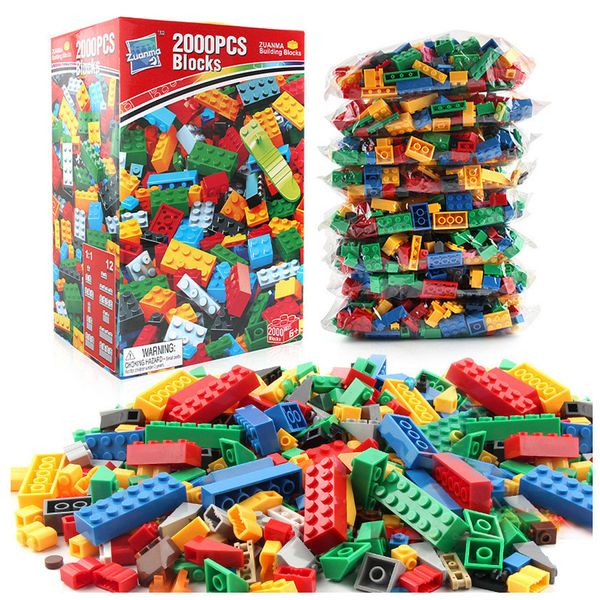 250pcs-2000pcs City Diy Designer Creative Building Blocks Bulk Sets Classic Brinquedos Bricks Friends Kids Toys Storage Box