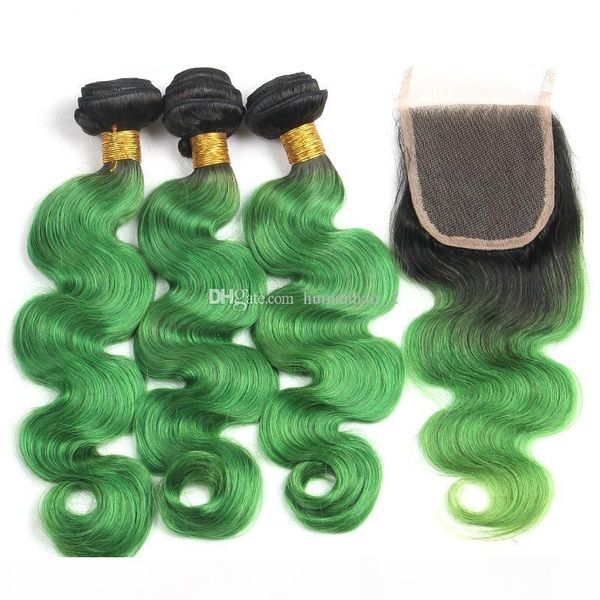 green lace closure with hair bundles two tone 1b green body wave ombre human hair weaves with closure 4pcs lot, Black;brown
green lace closure with hair bundles two tone 1b green body wave ombre human hair weaves with closure 4pcs lot, Black;brown