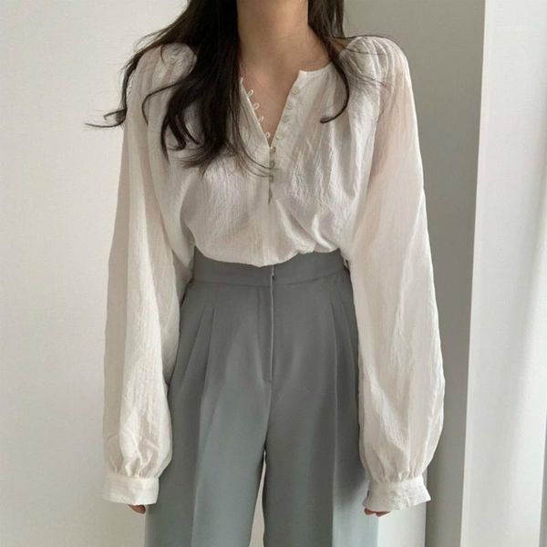 white blouse women button v collar lantern sleeve shirt autumn spring 2020 chic loose causal shirt chic mujer de moda retro1
white blouse women button v collar lantern sleeve shirt autumn spring 2020 chic loose causal shirt chic mujer de moda retro1