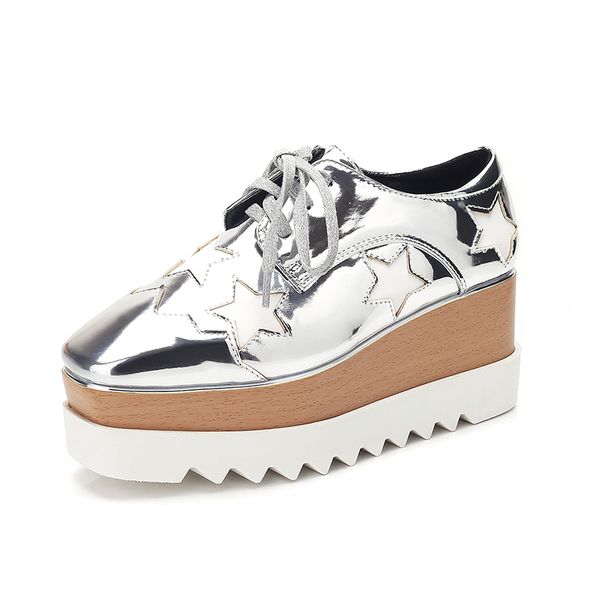 2020 spring women patent leather stars flat platform casual shoes fashion lace up brogue shoes footwear chaussures femme 1006, Black;white
2020 spring women patent leather stars flat platform casual shoes fashion lace up brogue shoes footwear chaussures femme 1006, Black;white