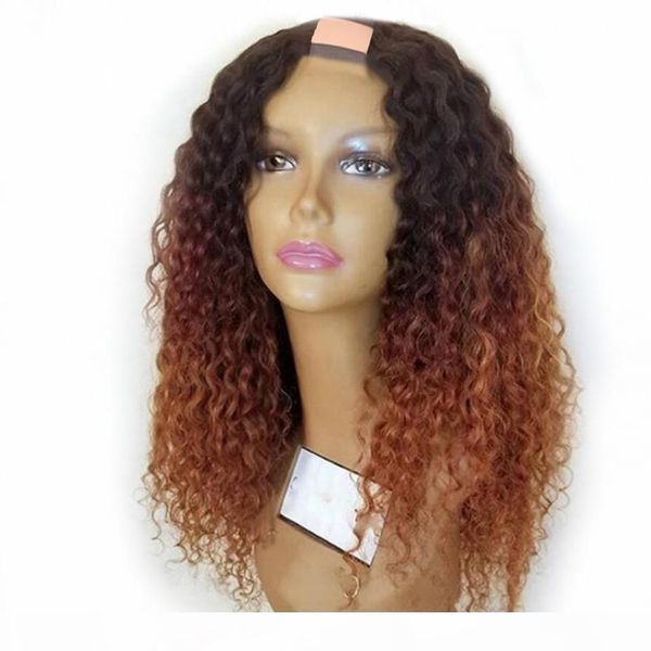ombre brown t#1b 30 u part human hair wigs deep wave brazilian remy hair middle part 2*4" two tone color for black women, Black;brown
ombre brown t#1b 30 u part human hair wigs deep wave brazilian remy hair middle part 2*4" two tone color for black women, Black;brown