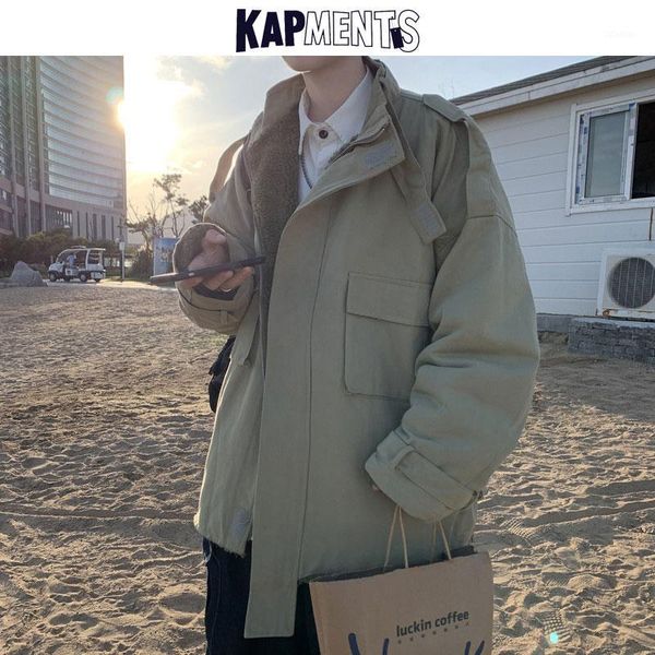 men's down & parkas kapments lambswool coat men fleece jackets 2021 designer clothes mens streetwear hip hop bomber jacket male winter, Black
men's down & parkas kapments lambswool coat men fleece jackets 2021 designer clothes mens streetwear hip hop bomber jacket male winter, Black