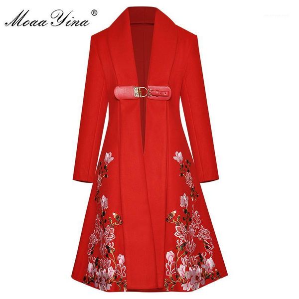 women's trench coats moaayina fashion designer windbreaker long sleeve v-neck embroidery runway coat1, Tan;black
women's trench coats moaayina fashion designer windbreaker long sleeve v-neck embroidery runway coat1, Tan;black