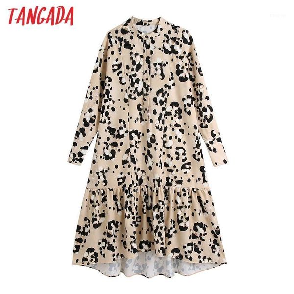 tangada fashion women leopard print shirt dress loose vintage long sleeve casual ladies midi dress be2251, Black;gray
tangada fashion women leopard print shirt dress loose vintage long sleeve casual ladies midi dress be2251, Black;gray