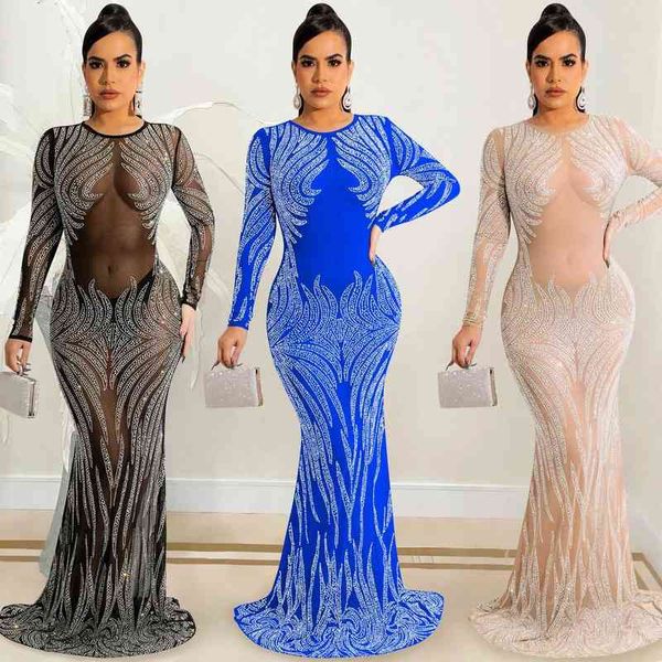 casual dresses x5606 nightclub style drill mh perspective sleeve long skirt dr, Black;gray
casual dresses x5606 nightclub style drill mh perspective sleeve long skirt dr, Black;gray