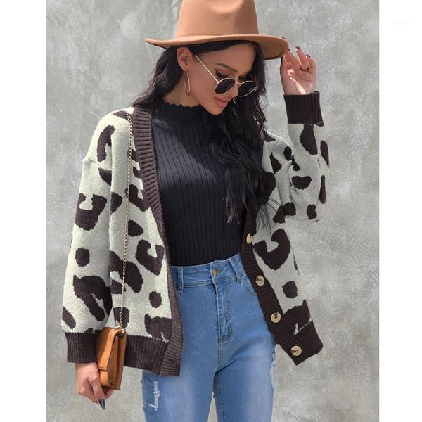 women leopard knit cardigan sweaters v neck long sleeve buttons knitwear coats prairie style lady warm sweaters outerwear1, White
women leopard knit cardigan sweaters v neck long sleeve buttons knitwear coats prairie style lady warm sweaters outerwear1, White
