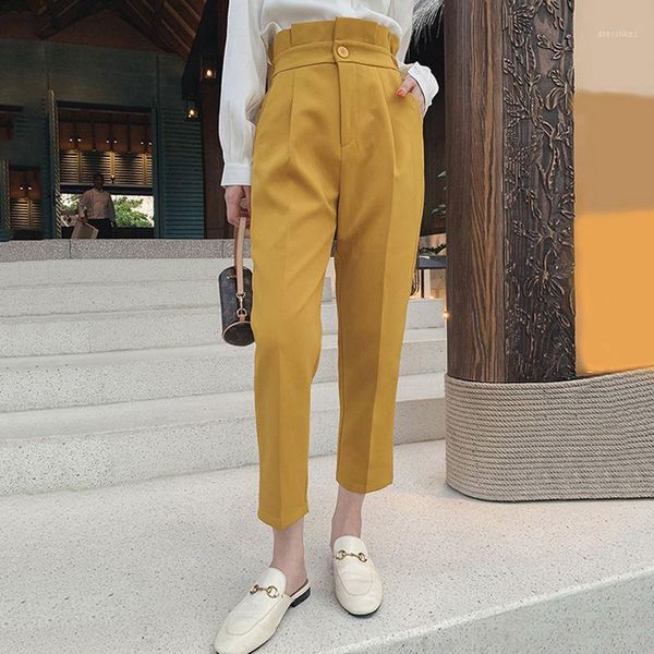 women's pants & capris 2021 summer temperament high waist trousers women fashion straight loose ankle-length office lady bud l481, Black;white
women's pants & capris 2021 summer temperament high waist trousers women fashion straight loose ankle-length office lady bud l481, Black;white