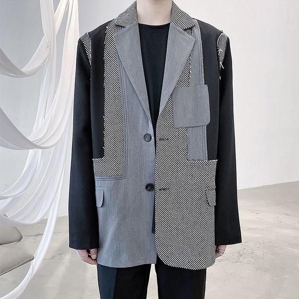 2020 vintage man patched chess blazers jacket outerwear male streetwear hip suit stage clothes u938, White;black
2020 vintage man patched chess blazers jacket outerwear male streetwear hip suit stage clothes u938, White;black