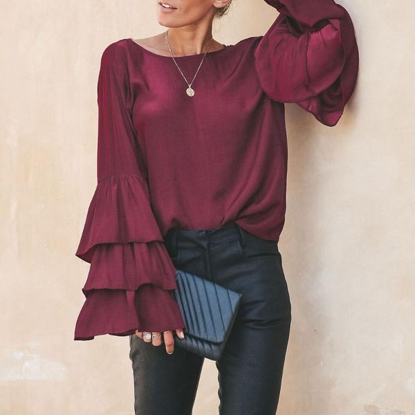 women's blouses & shirts lace splicing back deep-v blouse women shirt ruffle long sleeve solid office party casual loose ladies, White
women's blouses & shirts lace splicing back deep-v blouse women shirt ruffle long sleeve solid office party casual loose ladies, White