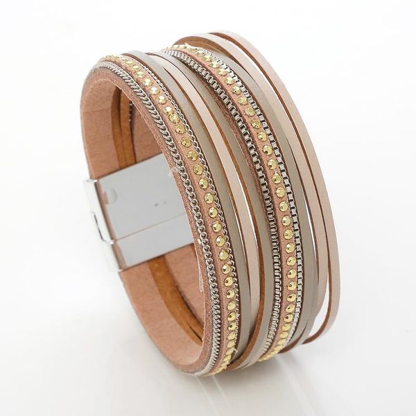 vonnor fashion elegant multilayer leather bracelet for wmoen magnetic clasp wide wrap bracelets & bangles jewelry, Golden;silver
vonnor fashion elegant multilayer leather bracelet for wmoen magnetic clasp wide wrap bracelets & bangles jewelry, Golden;silver