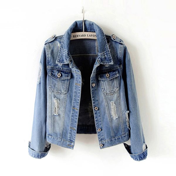 2020 весна плюс размер 6xl изношенные отверстия тонкий denim пальто женщин короткий длинный рукав куртки женские джинсы vintage повседневный, Black;brown
2020 весна плюс размер 6xl изношенные отверстия тонкий denim пальто женщин короткий длинный рукав куртки женские джинсы vintage повседневный, Black;brown
