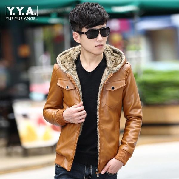 brand fashion jackets new mens hooded casual pu leather jacket fur liner winter warm coat fur hooded parkas motorcycle coats, Black
brand fashion jackets new mens hooded casual pu leather jacket fur liner winter warm coat fur hooded parkas motorcycle coats, Black