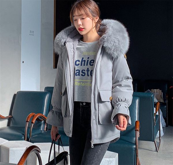 2021 new plus size fur collar with hoodie parkers student short parka female winter padded jacket thickening lining sf001 coats lehi, Black
2021 new plus size fur collar with hoodie parkers student short parka female winter padded jacket thickening lining sf001 coats lehi, Black