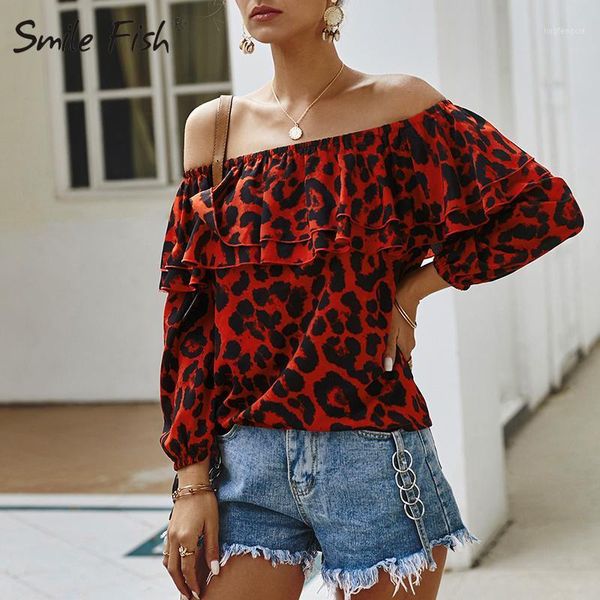 slash neck ruffles women blouse three quarter sleeve fashion off shoulder chiffon shirts leopard printed blusas streetwear g11871, White
slash neck ruffles women blouse three quarter sleeve fashion off shoulder chiffon shirts leopard printed blusas streetwear g11871, White