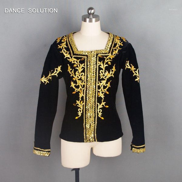 men's professional ballet costume black velvet boys ballet tunic male stage performance jacket outwear b180431, Black;red
men's professional ballet costume black velvet boys ballet tunic male stage performance jacket outwear b180431, Black;red