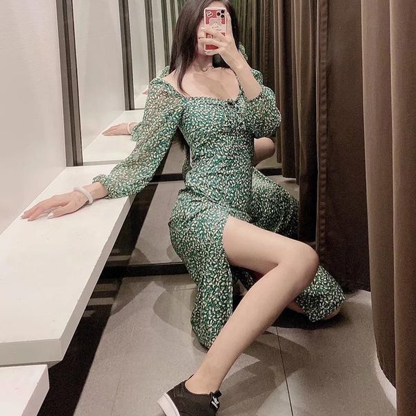 split floral print lace up bohemia summer women beach midi dress de fiesta de noche england style square collar elegant dress, Black;gray
split floral print lace up bohemia summer women beach midi dress de fiesta de noche england style square collar elegant dress, Black;gray