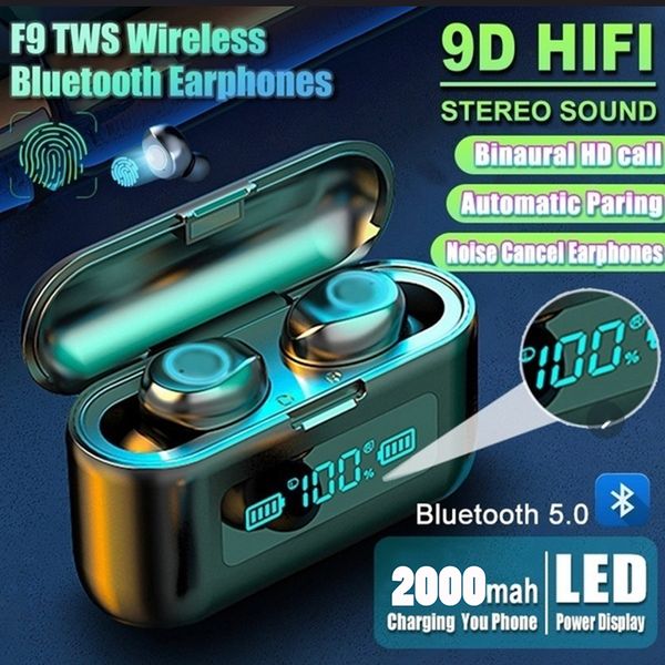 new f9 tws bluetooth 5.0 earphones charging box wireless headphone 9d stereo sports waterproof earbuds headsets with microphone
new f9 tws bluetooth 5.0 earphones charging box wireless headphone 9d stereo sports waterproof earbuds headsets with microphone