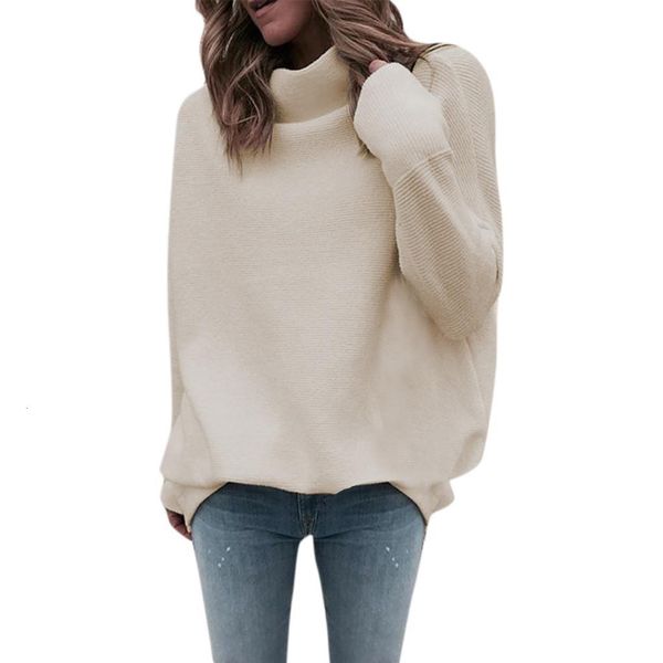 sweater women solid color long sleeve turtleneck knitted sweater jumper pullover blouse casual simple elegant long sleeve, White;black
sweater women solid color long sleeve turtleneck knitted sweater jumper pullover blouse casual simple elegant long sleeve, White;black