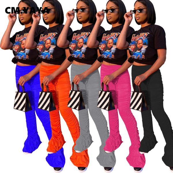 cm.yaya autumn solid streetwear stacked women flare pants high waist ruffles bell-bottoms ruched trouser draped jogger sweatpant, Black;white
cm.yaya autumn solid streetwear stacked women flare pants high waist ruffles bell-bottoms ruched trouser draped jogger sweatpant, Black;white