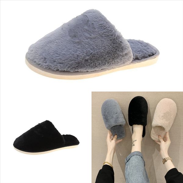 pyvma female shoes ladies' slippers winter designer fur flip flops home floor slipper cute plush ball footwear slides low flat plush, Black
pyvma female shoes ladies' slippers winter designer fur flip flops home floor slipper cute plush ball footwear slides low flat plush, Black