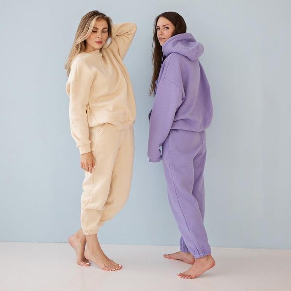 women's tracksuits 2021 fall/winter sweater suit solid color hooded trousers two-piece loose two piece outfits for women, Gray
women's tracksuits 2021 fall/winter sweater suit solid color hooded trousers two-piece loose two piece outfits for women, Gray