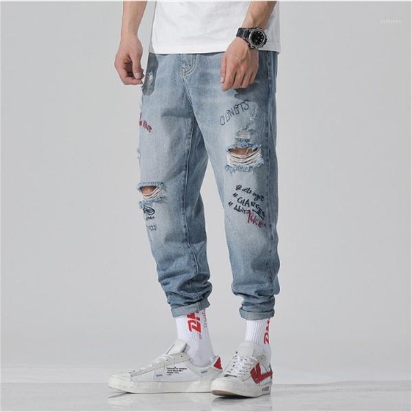 men's style high-end quality ink g cattle men's fashion ripped jeans motorcycle fitness wear jeans new fashion casual pant1, Blue
men's style high-end quality ink g cattle men's fashion ripped jeans motorcycle fitness wear jeans new fashion casual pant1, Blue