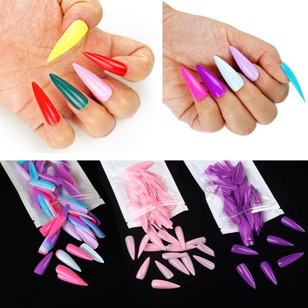 100pcs false nails candy color full cover fake nails long stiletto detachable press nail art tips, Red;gold
100pcs false nails candy color full cover fake nails long stiletto detachable press nail art tips, Red;gold
