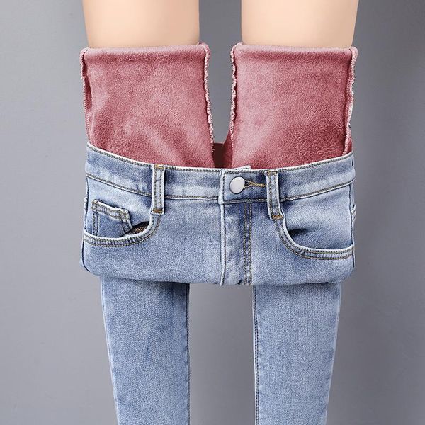 women's jeans plus size winter warm woman 2021 high waist casual velvet ladies trousers female pantalon denim for women pants 990e, Blue
women's jeans plus size winter warm woman 2021 high waist casual velvet ladies trousers female pantalon denim for women pants 990e, Blue