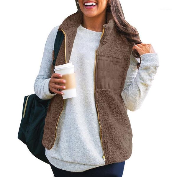autumn & winter women's vest casual warm plush coat vest sleeveless zipper slim fit ladies 1, Black;brown
autumn & winter women's vest casual warm plush coat vest sleeveless zipper slim fit ladies 1, Black;brown