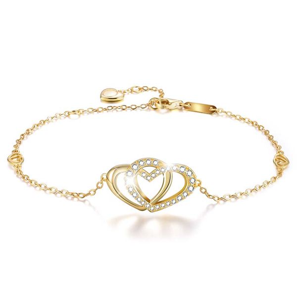 stylever real 925 sterling silver 5a cubic zirconia 18k gold double love heart bracelets for women and teen girls fine jewelry, Black
stylever real 925 sterling silver 5a cubic zirconia 18k gold double love heart bracelets for women and teen girls fine jewelry, Black