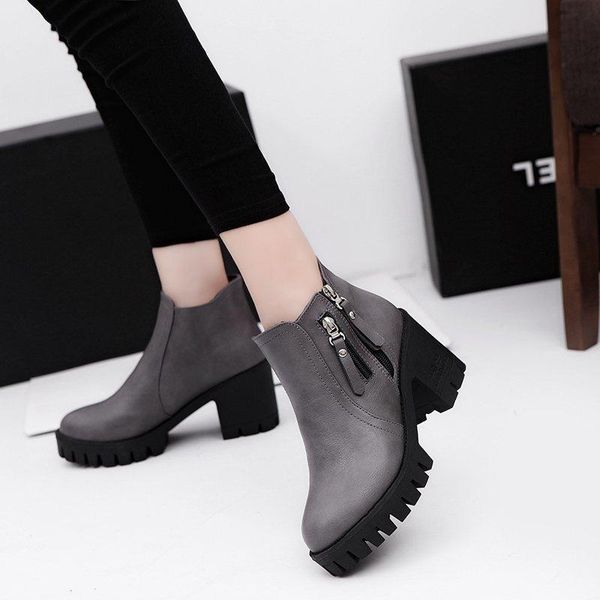 block high heels leather boots women autumn ankle boots women shoes high heel 2021 chunky leather fashion trend, Black
block high heels leather boots women autumn ankle boots women shoes high heel 2021 chunky leather fashion trend, Black
