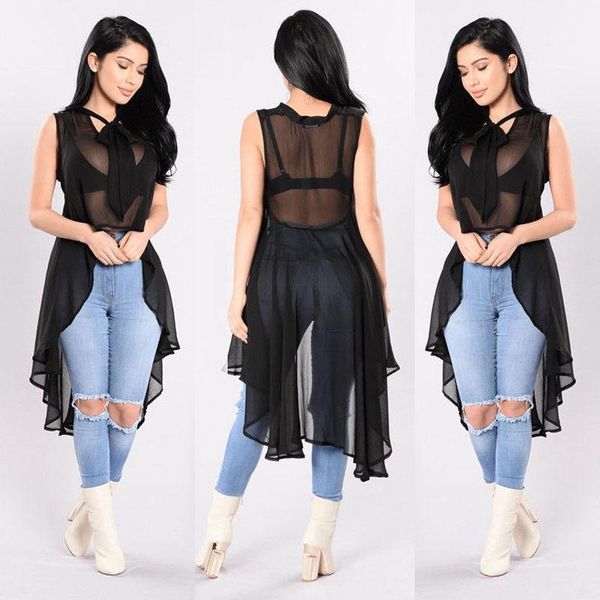 women's blouses & shirts hirigin womens transparent fluoroscopy sleeveless loose blouse casual shirt summer 1, White
women's blouses & shirts hirigin womens transparent fluoroscopy sleeveless loose blouse casual shirt summer 1, White