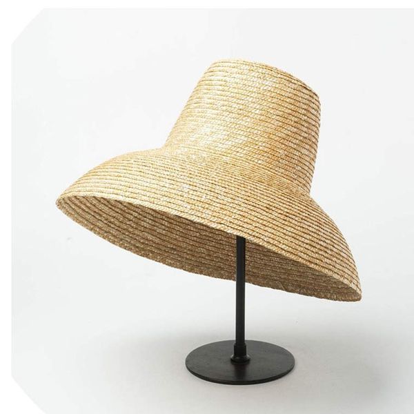 new-popular lamp shape sun for women big wide brim beach high straw uv protection hat y200602, Blue;gray
new-popular lamp shape sun for women big wide brim beach high straw uv protection hat y200602, Blue;gray