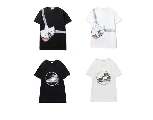 21ss fashion t shirts for men letter embroidery shirt mens womens clothing short sleeved tshirt tees, White;black
21ss fashion t shirts for men letter embroidery shirt mens womens clothing short sleeved tshirt tees, White;black