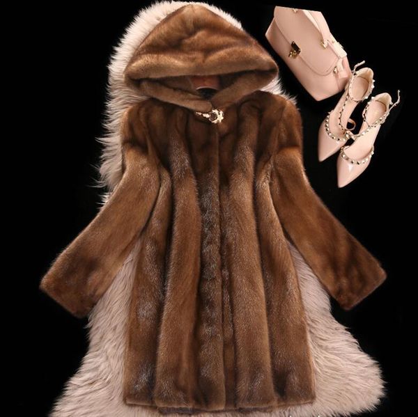 women's fur & faux coat women winter fake coats for long artificial imitation jackets plus size 6xl k966, Black
women's fur & faux coat women winter fake coats for long artificial imitation jackets plus size 6xl k966, Black