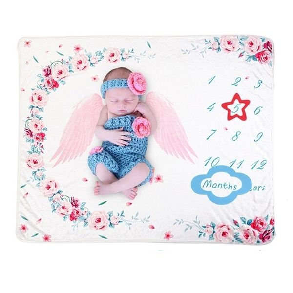 baby milestone blanket for girls boys newborn p prop super soft flannel infant swaddle wrap bed quilt kids bath towel y201009
baby milestone blanket for girls boys newborn p prop super soft flannel infant swaddle wrap bed quilt kids bath towel y201009