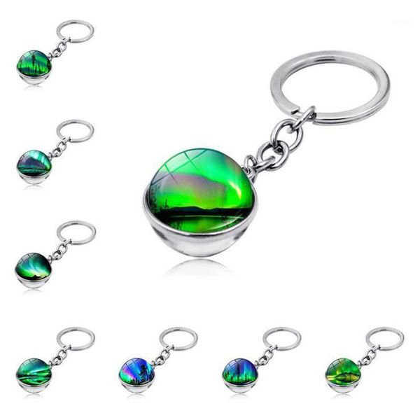 wg 1pc starry northern lights keychain pendant cabochon glass ball time gem metal keyring pendant for lovers jewelry1, Silver
wg 1pc starry northern lights keychain pendant cabochon glass ball time gem metal keyring pendant for lovers jewelry1, Silver