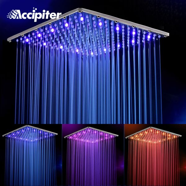 16 inch 40cm * 40cm water powered rain led shower head without shower arm.bathroom 3 colors led showerhead. chuveiro led. 1011
16 inch 40cm * 40cm water powered rain led shower head without shower arm.bathroom 3 colors led showerhead. chuveiro led. 1011