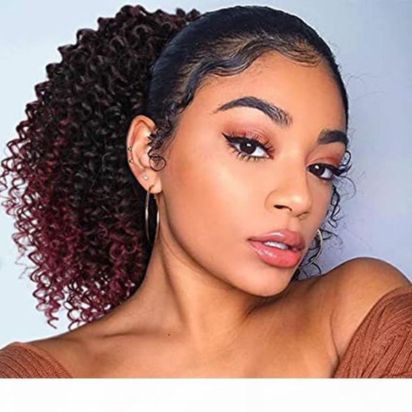 red afro kinky curly ponytail for women drawstring human curly ponytail hair extension ombre burgundy color afro kinky curly ponytail 120g, Black
red afro kinky curly ponytail for women drawstring human curly ponytail hair extension ombre burgundy color afro kinky curly ponytail 120g, Black