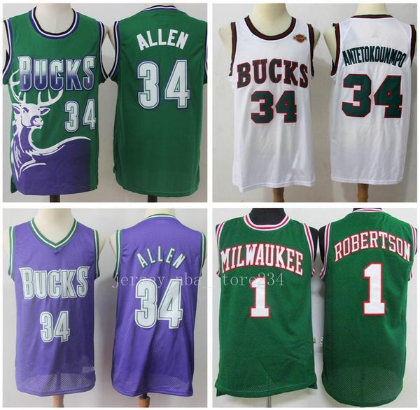 new throwback mens 34ray allen giannis antetokounmpo jersey milwaukee bucks 1 oscar robertson basketball vintage jerseys, Black;red
new throwback mens 34ray allen giannis antetokounmpo jersey milwaukee bucks 1 oscar robertson basketball vintage jerseys, Black;red