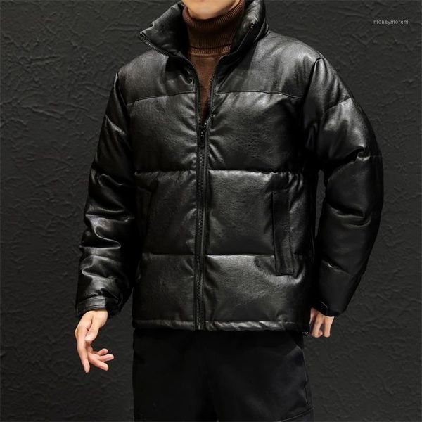 men's down & parkas autumn mans leather black padded coat winter coats fashion stand collar jacket women pockets cotton coat1
men's down & parkas autumn mans leather black padded coat winter coats fashion stand collar jacket women pockets cotton coat1