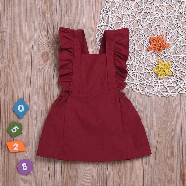 girl's dresses summer baby girls solid pattern flare sleeve dress cotton kids toddler sundress 0-3t, Red;yellow
girl's dresses summer baby girls solid pattern flare sleeve dress cotton kids toddler sundress 0-3t, Red;yellow