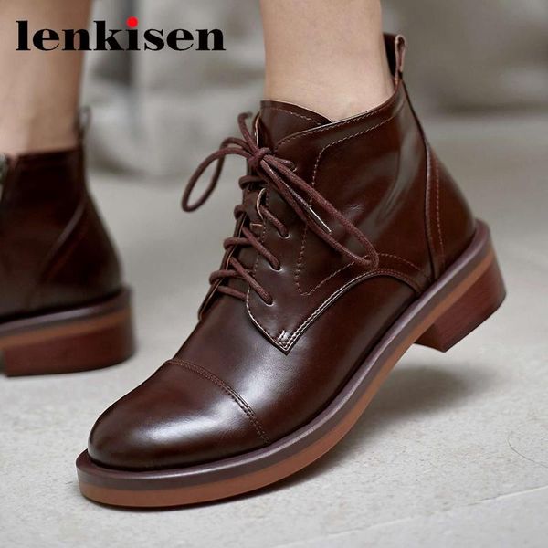 lenkisen european style big size split leather round toe med heel winter shoes keep warm vintage solid platform ankle boots l9f4, Black
lenkisen european style big size split leather round toe med heel winter shoes keep warm vintage solid platform ankle boots l9f4, Black