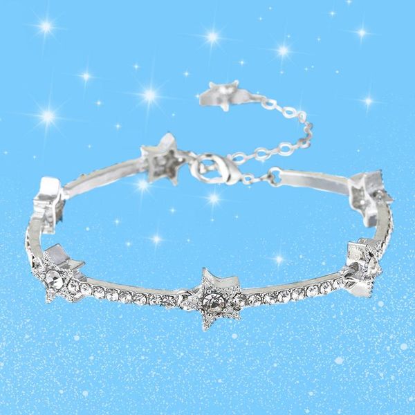 charm bracelets silver plated interstellar link chain bangles for women with shining stars diy jewelry selling, Golden;silver
charm bracelets silver plated interstellar link chain bangles for women with shining stars diy jewelry selling, Golden;silver